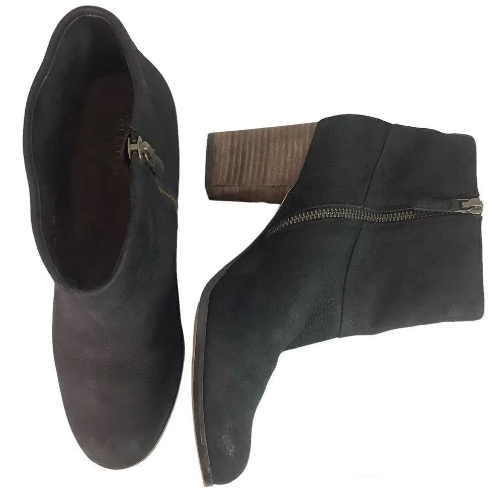 Cole Haan NikeAir Chelsea Black Leather Suede Women’s Ankle Boots Sz 8.5